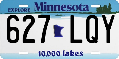 MN license plate 627LQY