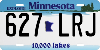 MN license plate 627LRJ