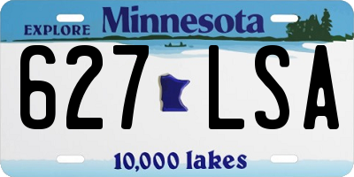 MN license plate 627LSA