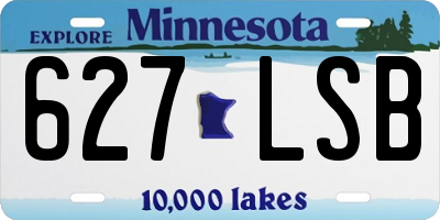 MN license plate 627LSB
