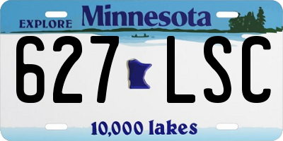MN license plate 627LSC