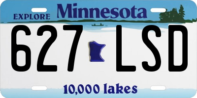 MN license plate 627LSD