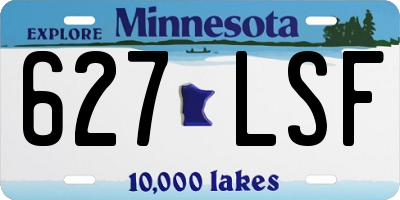MN license plate 627LSF