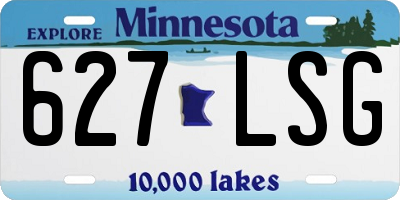 MN license plate 627LSG