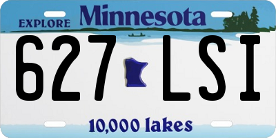 MN license plate 627LSI