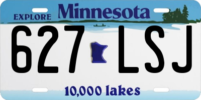MN license plate 627LSJ
