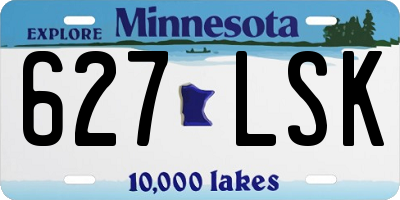 MN license plate 627LSK