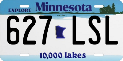 MN license plate 627LSL