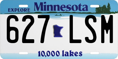 MN license plate 627LSM