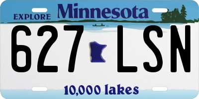 MN license plate 627LSN