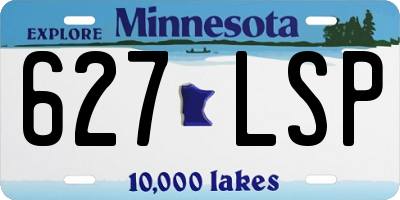 MN license plate 627LSP