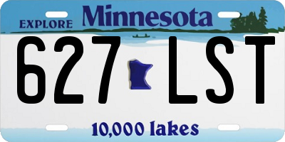 MN license plate 627LST