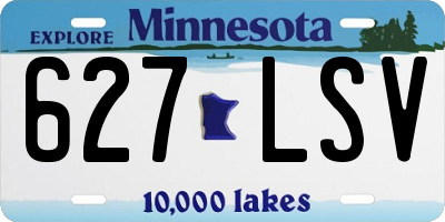 MN license plate 627LSV