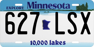 MN license plate 627LSX