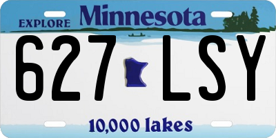 MN license plate 627LSY