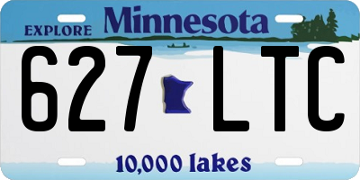 MN license plate 627LTC