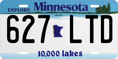 MN license plate 627LTD
