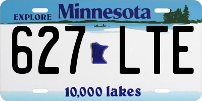 MN license plate 627LTE