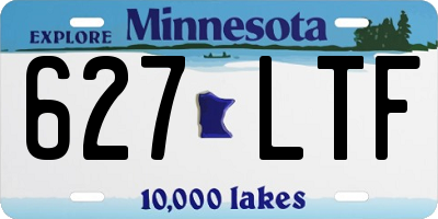 MN license plate 627LTF