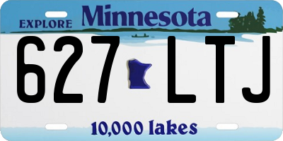 MN license plate 627LTJ