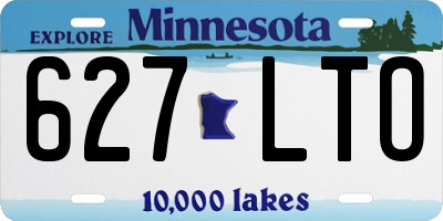 MN license plate 627LTO