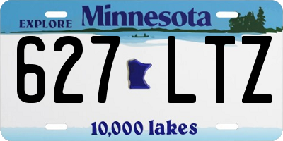 MN license plate 627LTZ