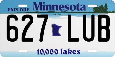 MN license plate 627LUB