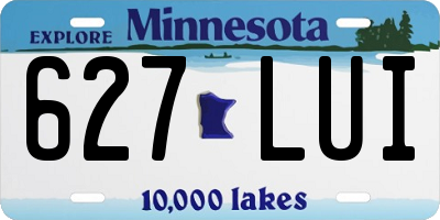 MN license plate 627LUI