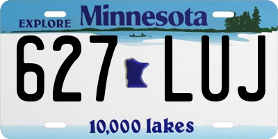 MN license plate 627LUJ