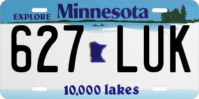 MN license plate 627LUK