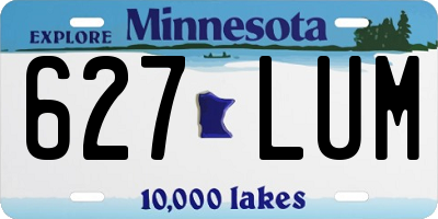 MN license plate 627LUM