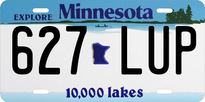 MN license plate 627LUP