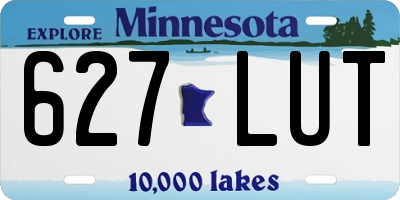 MN license plate 627LUT