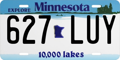 MN license plate 627LUY