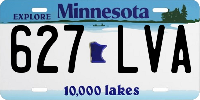 MN license plate 627LVA