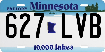 MN license plate 627LVB