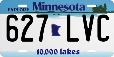 MN license plate 627LVC