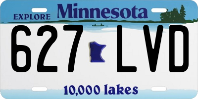 MN license plate 627LVD