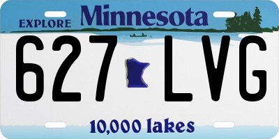 MN license plate 627LVG