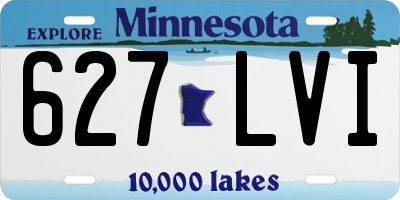 MN license plate 627LVI
