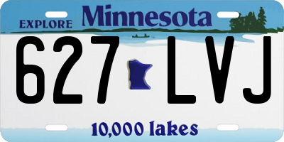 MN license plate 627LVJ
