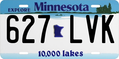 MN license plate 627LVK