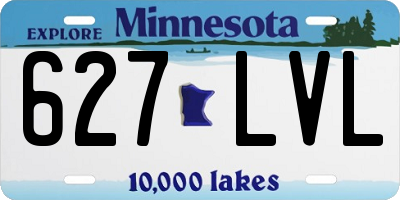 MN license plate 627LVL