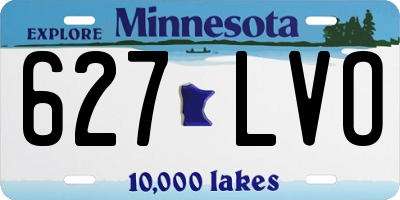 MN license plate 627LVO