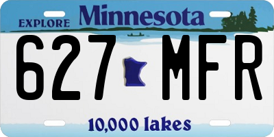 MN license plate 627MFR