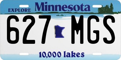 MN license plate 627MGS