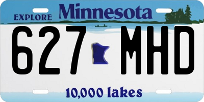 MN license plate 627MHD