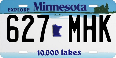MN license plate 627MHK