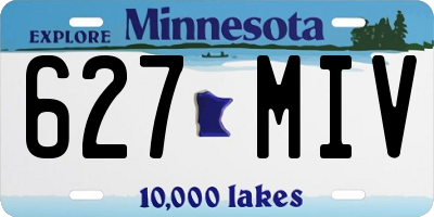 MN license plate 627MIV