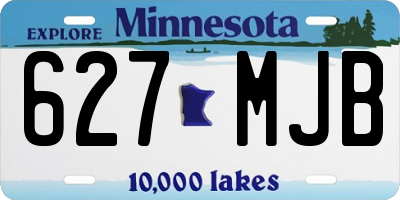 MN license plate 627MJB
